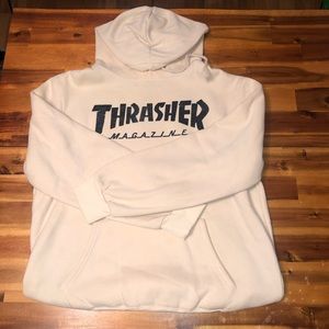 Cozy Beige Thrasher Hoodie (Size L)